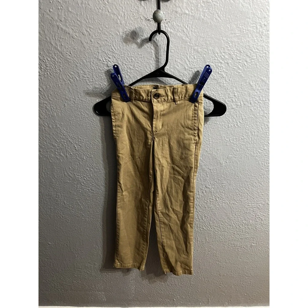 Children's Place Boys Youth 7 Slim‎ Khaki Chino Adjustable Waist Pants